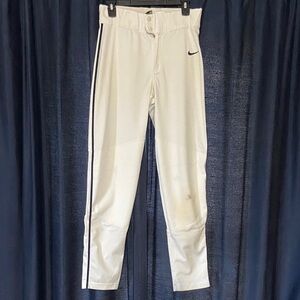 Men’s Nike Vapor Select Baseball Pants White with Navy Piping